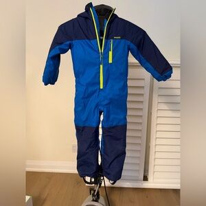 Vibrant Blue and Yellow Snowsuit